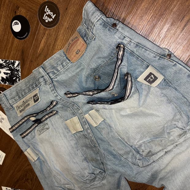 Diesel washed curve pocket denim pants