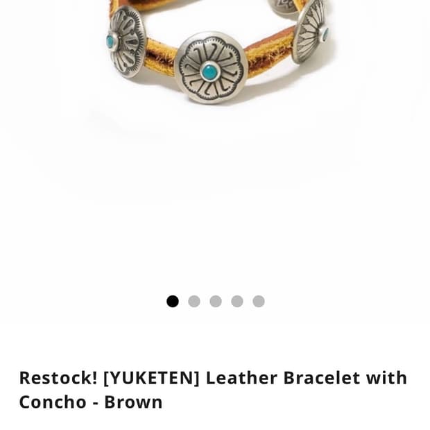 유케텐 레더 콘쵸 팔찌 s