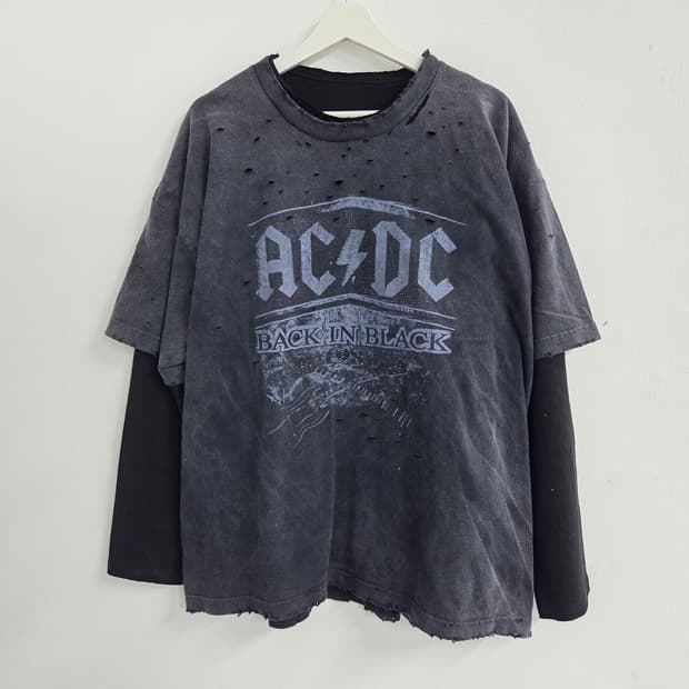 빈티지 긴팔레이어드 티셔츠