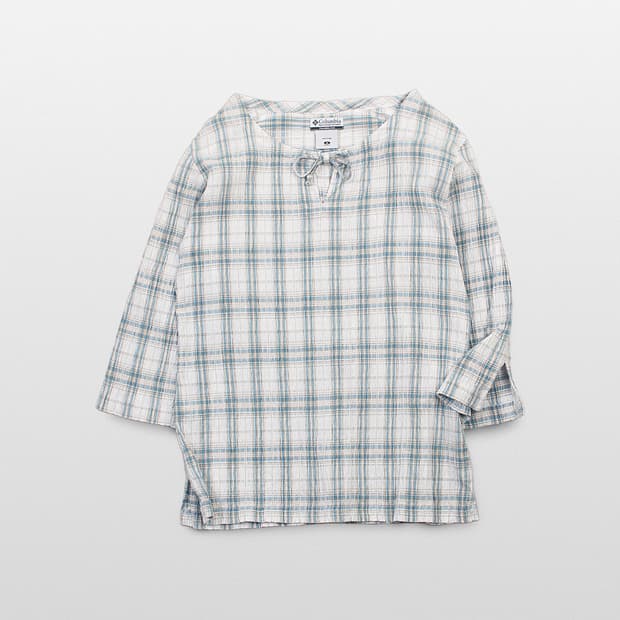 COLUMBIA Natural Check Pullover Blouse (