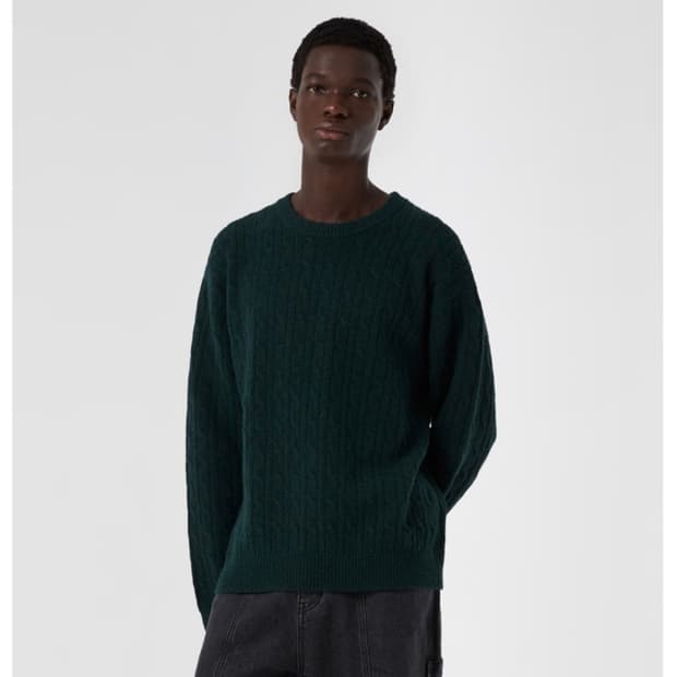 수아레 딥그린 케이블 니트 m 95-100