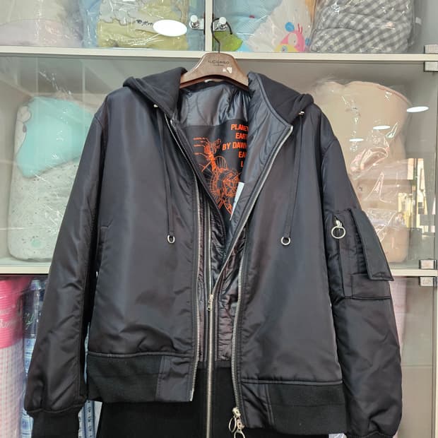 솔리드옴므 후드 ma-1 자켓 48사이즈