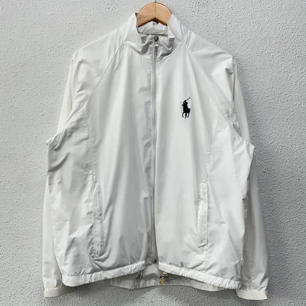 폴로 랄프로렌 골프 남성 화이트 블루종 바람막이 자켓 N3753 