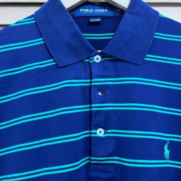 폴로골프 랄프로렌 남성 네이비스트라이프반팔PK티셔츠 S사이즈