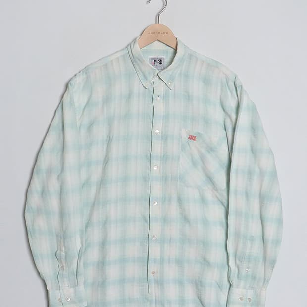 THINK PINK Seersucker Check Shirts