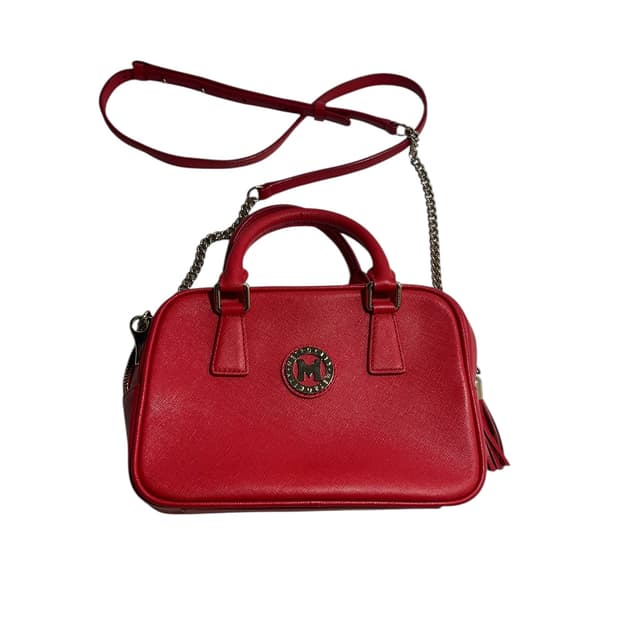 메트로시티 레드 사피아노 토트 크로스백