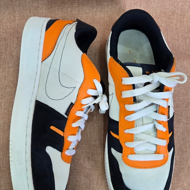 나이키 285mm-  에어포스 스쿼시타입 N.354 흰주남 