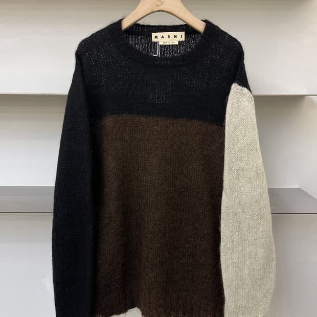 마르니 16aw 컬러블록 모헤어 스웨터