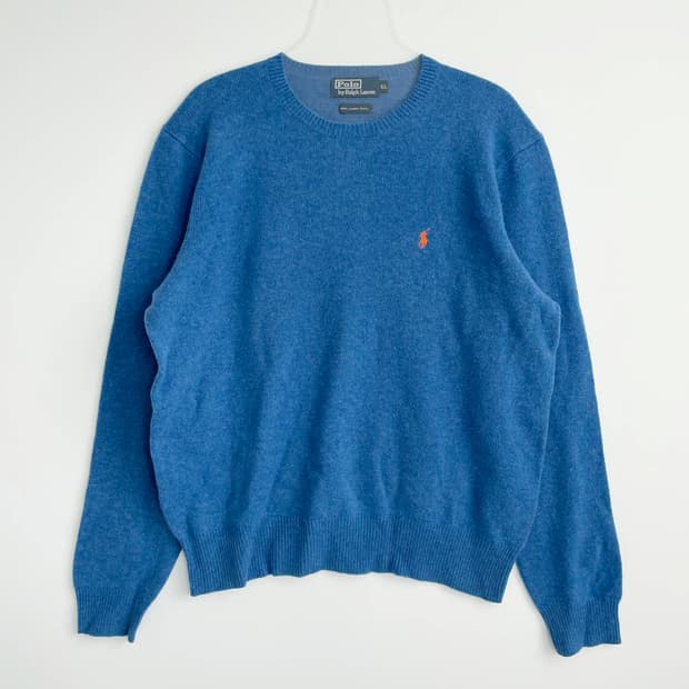 A2 폴로 랄프로렌 블루 램스울 스웨터 105사이즈