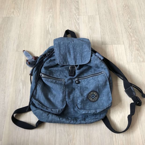 (ONE SIZE) 키플링 KIPLING 복조리 백팩 미들사이즈 블루