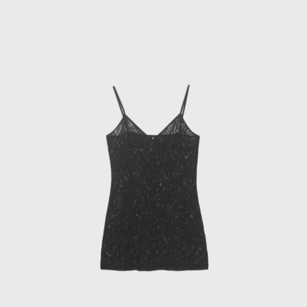 MONOHA Lace slip dress (black) 