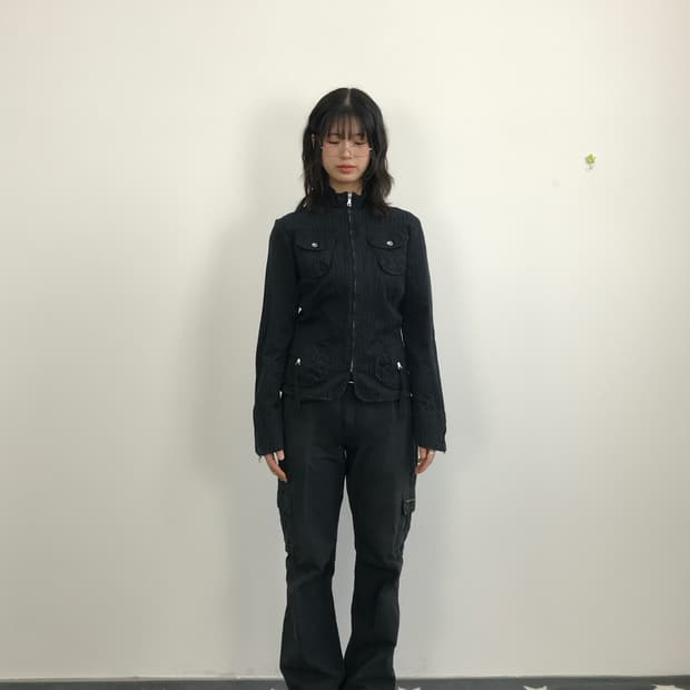 Banana Republic Pinstripe Field Jacket