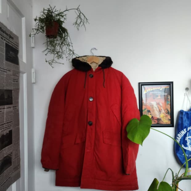 60s 콤피 아웃도어 크루져 패딩 파카(USAmade)