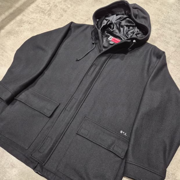 STUSSY (스투시) 울 후드 코트