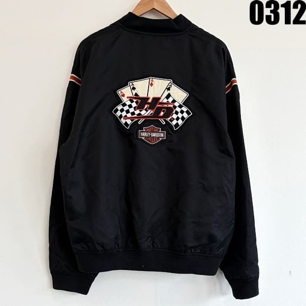 할리데이비슨 레이싱 나일론 집업 자켓 XL 0312 