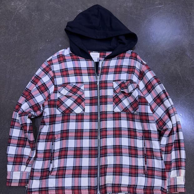 피어오브갓 3rd 체크 포켓 2way 후드집업 자켓 M