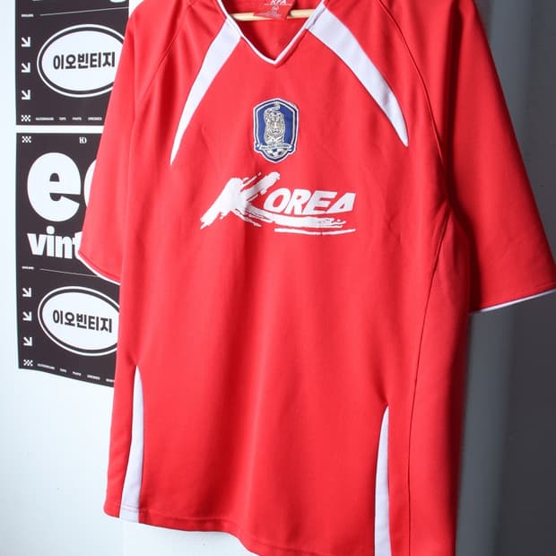 (XL) 브랜드빈티지 반팔 티셔츠 축구유니폼 한국국대 응원-H36823