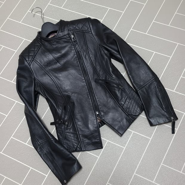 카시바디 램스킨 라이더 가죽 자켓 55