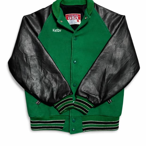 USA 80s~90s 미국빈티지 Awards 울 가죽 스타디움 바시티자켓