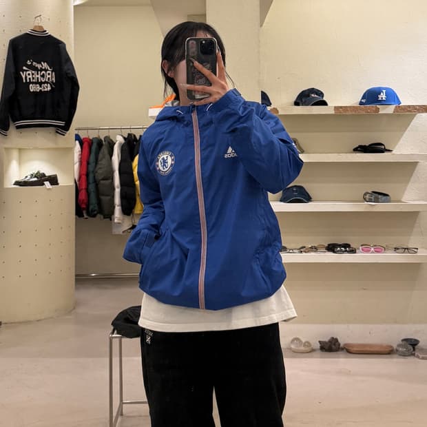 아디다스 첼시 블루 팀 바람막이 U1003