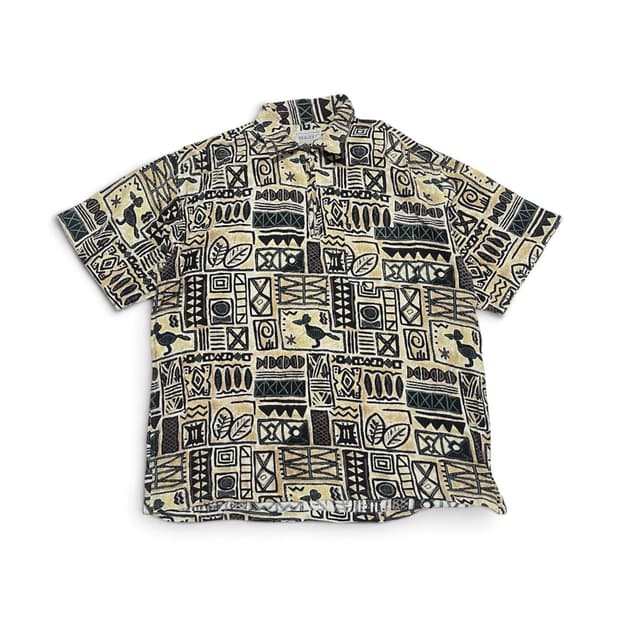 Indian pattern half zip up T