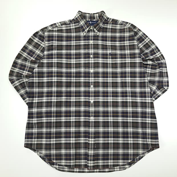 CN854 XL 폴로 랄프로렌 모던 블랙워치 타탄체크 긴팔 셔츠 남방