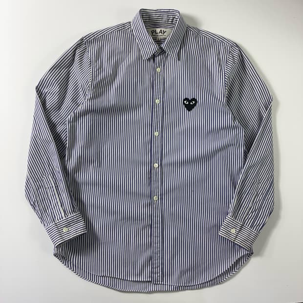 Comme des garcons  꼼데가르송 하트와펜 스트라이프 셔츠