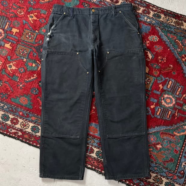 OG USA Made 칼하트 B01 더블니 블랙 칼하트 썩블니 카펜터