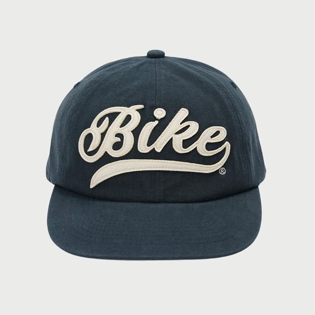 BIKE 타일 6패널 로고 볼캡 네이비