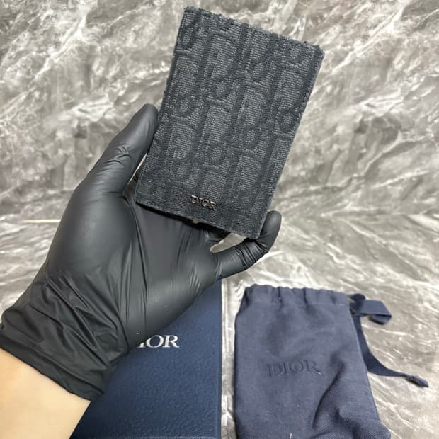 디올 오블리크 자카드 오거나이저 카드지갑