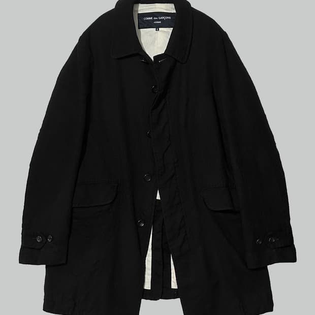 꼼데가르송 옴므 축융 울 맥코트 블랙