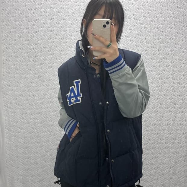 WWS 올드스쿨 레트로 빈티지 패딩 조끼 95 C07775