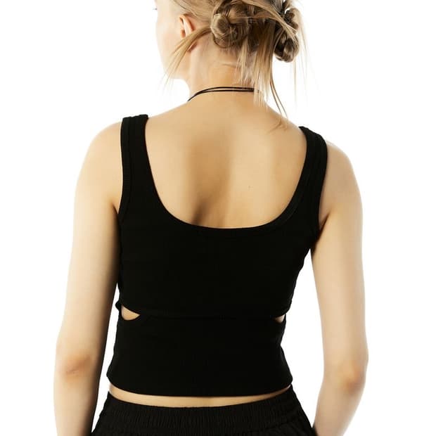 *해외출국으로 판매중단예정* Lcdc 컷아웃 슬리브리스 블랙