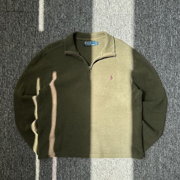 폴로 랄프로렌 카키 리메이크 하프집업