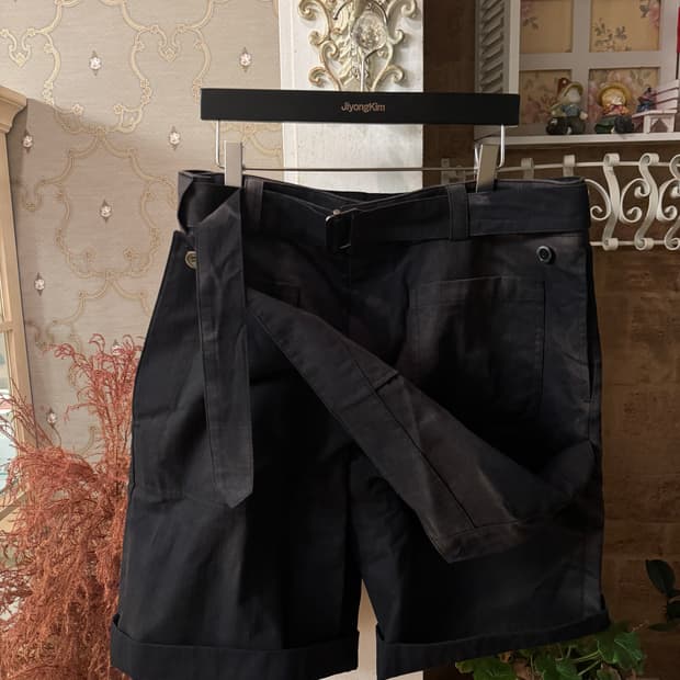 지용킴 25SS 더블 프론트 쇼츠 블랙