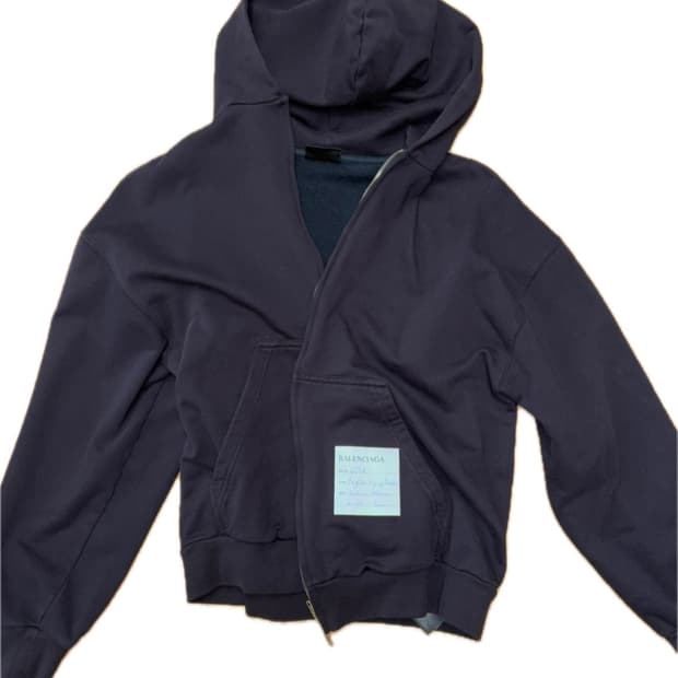 발렌시아가 샘플 스티커 후드집업