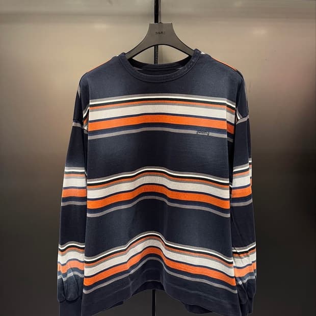 준지 세븐 블록 스트라이프 티셔츠