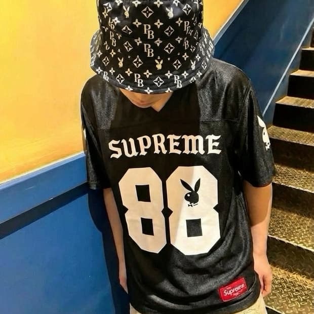 ( 레어) 희귀한 일본 플레이보이 PB 모노그램 버킷 모자 100% 코튼