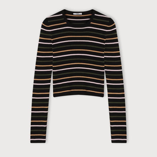 에토스 스트라이프 크롭 썸머 니트