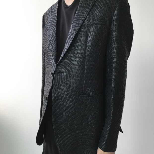 엠포리오 아르마니 지문 핑거프린트 자켓