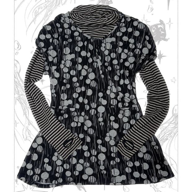 모리 라무네 도트 포켓 원피스