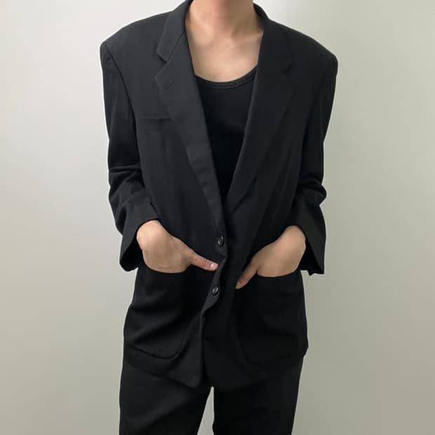 꼼데가르송 옴므 올드 아카이브 싱글 블레이저 자켓 M