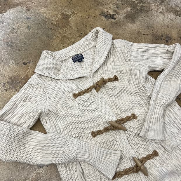 폴로 진스 니트 카라 가디건 