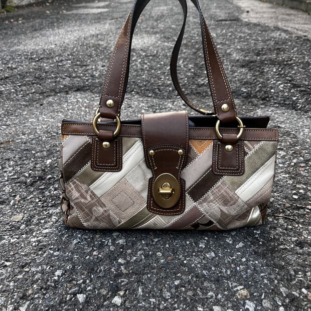 빈티지 코치 패치워크 숄더백