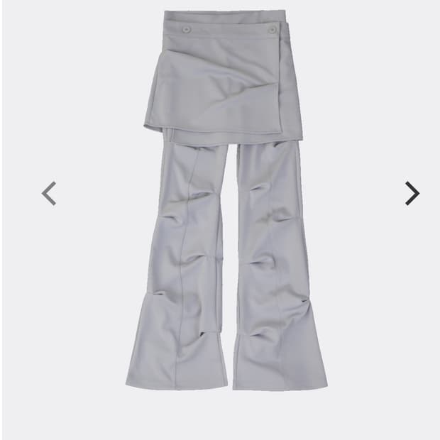 오호스 WRAP OVER TUCK PANTS-GREY 스커트 팬츠