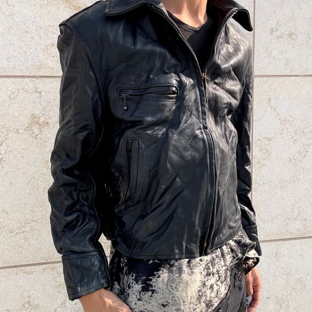 “America Vintage” Biker Crop Real Leathe