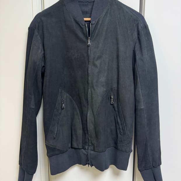 트랜짓 램스킨 블랙 봄버 자켓