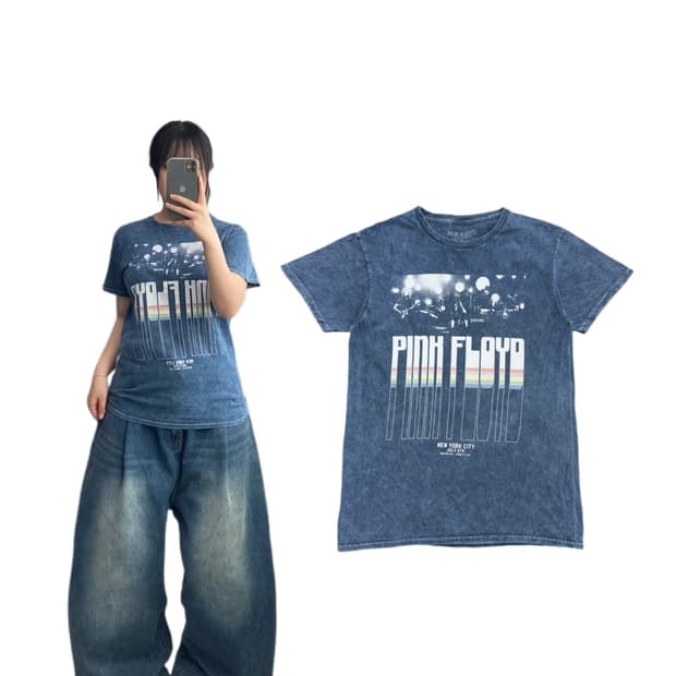 Pink floyd 핑크플로이드 빈티지 밴드티 락티 반팔 티셔츠
