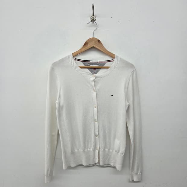 타미힐피거 화이트 가디건 여성 L