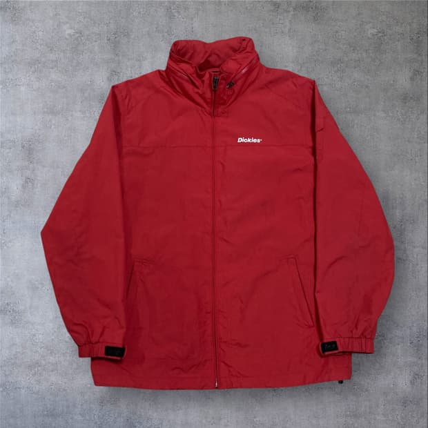 디키즈 스몰 로고 레드 바람막이